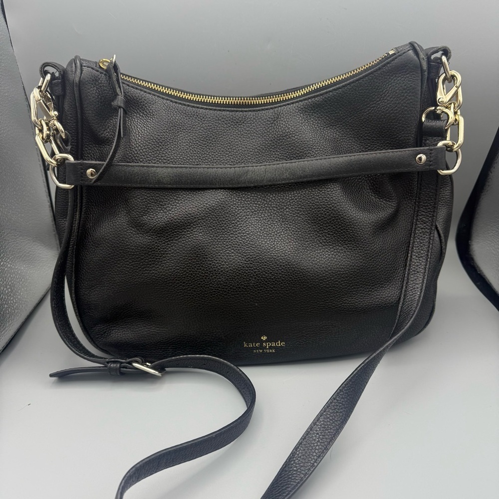 Kate Spade Mulberry Street Vivian Shoulder Black Leather Bag - Picture 4 of 15